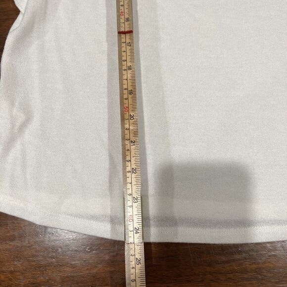 Jun & Ivy Shirt M‎ White Flutter Sleeve Sleeveless Pocket Blouse Classic Preppy - Picture 11 of 13